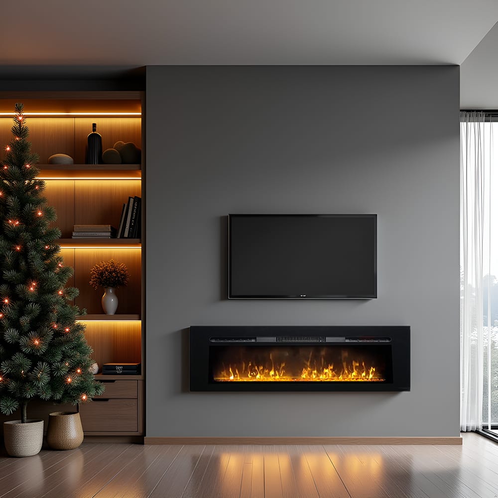 Cheminee-electrique-murale-ElectricSun-PAULA-Grande-verre-noir-Christmas-S03