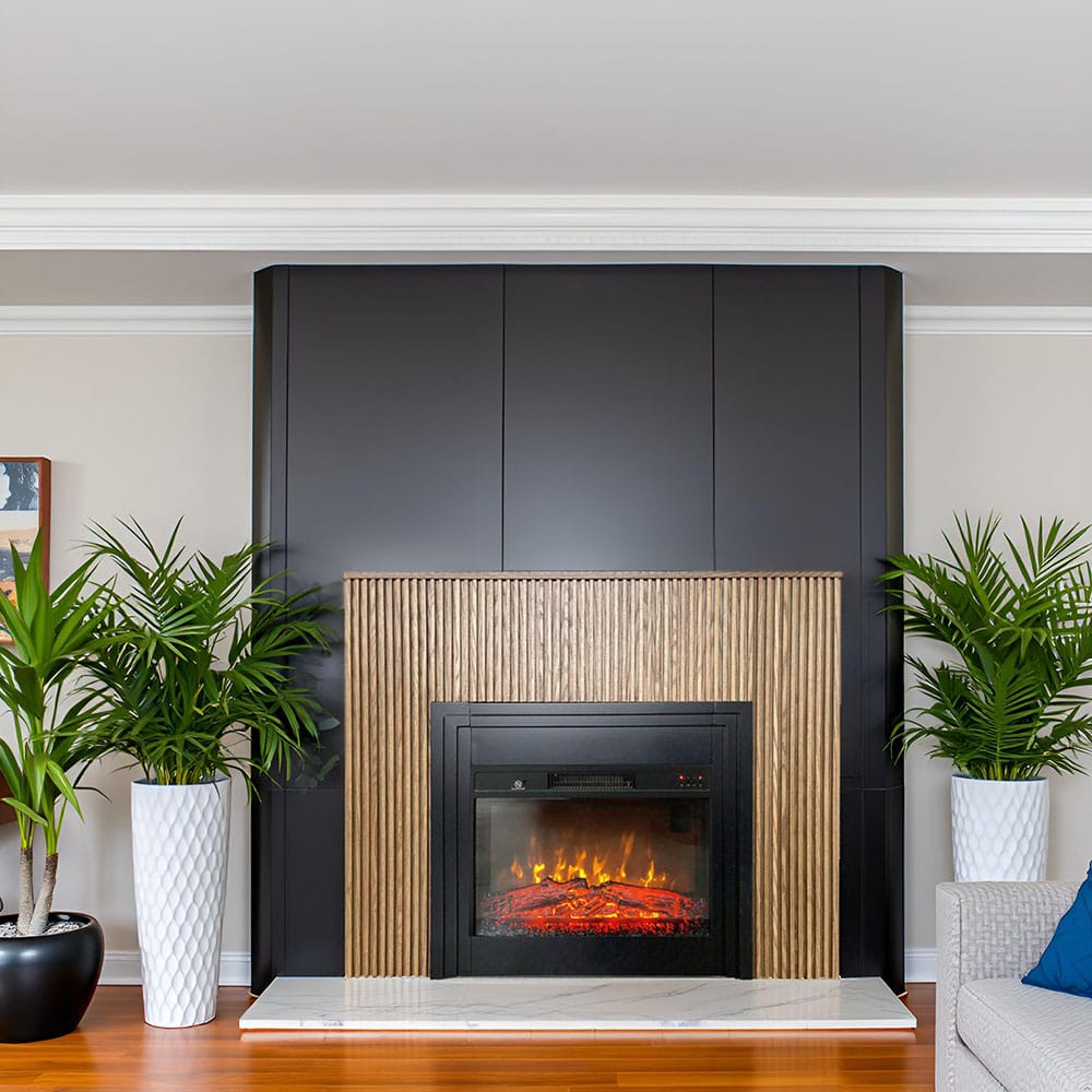 Semineu electric 3D cu riflaje ElectricSun LAMELIA stejar deschis, cu sunet, 3 culori, Wi-Fi cu APP internet, L120xH102cm - imagine 9